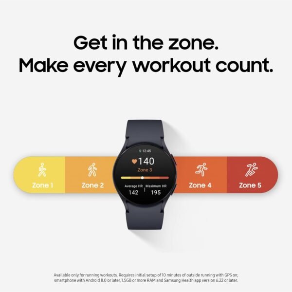 SAMSUNG Galaxy Watch 6 44mm Bluetooth Smartwatch w/ Fitness Tracker, Personalized HR Zones, Advanced Sleep Coaching, Heart Monitor, BIA Sensor, Biggest Screen, US Version, Graphite (Renewed)