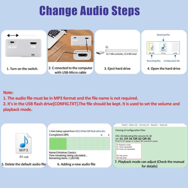 16 Minutes Voice Recorder for Stuffed Animals,Voice Box for Recordable Presents Button Sound Box for Crafters, Hobbyists, Stuffed Animals,School Presentations,Personalized Items,etc-White-2P