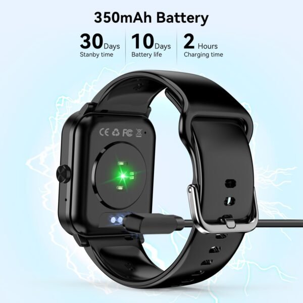Smart Watch, 1.85" Smartwatch for Men Women (Answer/Make Call), Heart Rate, Sleep Monitor, Pedometer, Activity Tracker, IP68 Waterproof Fitness Watch for Android iOS (Inches, 1.85)