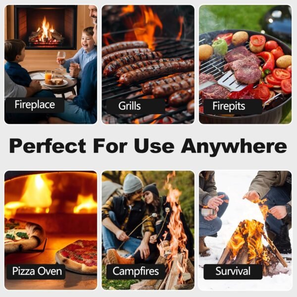 72 Pcs Fire Starter, for Fireplace, Pellet Stove, Fire Pit, Smoker, BBQ, Chimney, Pizza Oven Charcoal Starter, Waterproof-Natural Fire Starters, Quickly Light Wood Fire Starter