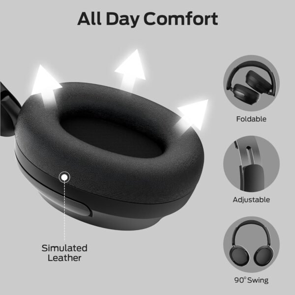 Monster Persona 3rd ANC Active Noise Canceling Headphones, Over Ear Wireless Headphone Bluetooth with Mic, 70 Hours Playtime Bluetooth Headphones, Foldable Comfort Lightweight Headphone for Travel