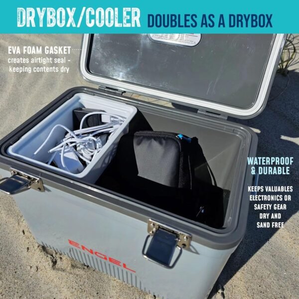 ENGEL 13qt Leak-Proof, Air Tight, Drybox Cooler and Small Hard Shell Lunchbox for Men and Women