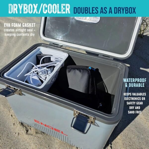 Engel 19qt Leak-Proof, Air Tight, Drybox Cooler and Small Hard Shell Lunchbox for Men and Women