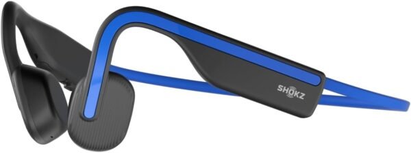 SHOKZ OpenMove - Open-Ear Bluetooth Sport Headphones, Bone Conduction Wireless Earphones, Sweatproof for Running and Workouts, with Sticker Pack(Blue)