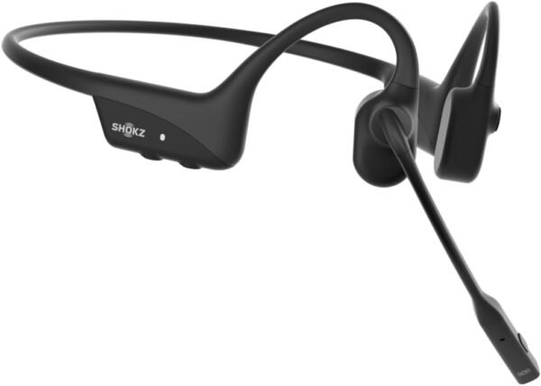OpenComm2 2025 Upgrade - Open-Ear Bone Conduction Headphones, Wireless Bluetooth Headset with Noise Canceling Mic & Mute Button for Work Calls and Meetings, 16 Hour Talk Time for Mobile & PC - C120