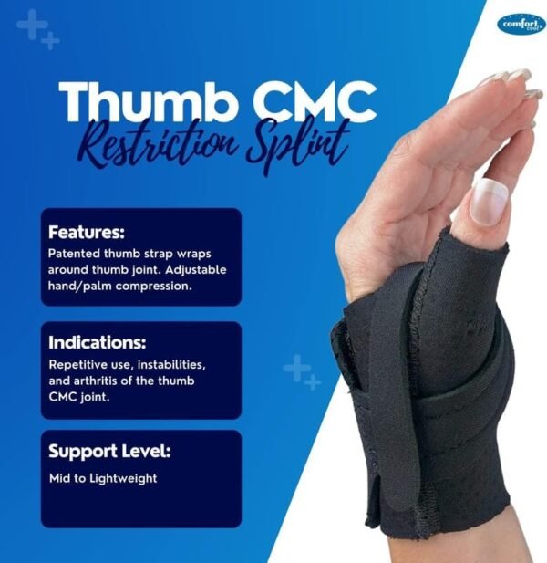 Comfort Cool Thumb CMC Restriction Splint, Right Small Plus 6-1/2" to 7-1/4"