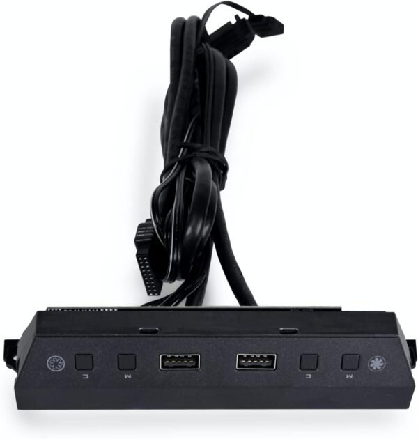 Lian Li Lancool 216 Mid-tower case with high cooling performance - Includes controller - dual front 160MM PWM fans and 1 rear 140MM PWM fan - Airflow focused - Up to 10 fans (LANCOOL 216RC-X BLACK)