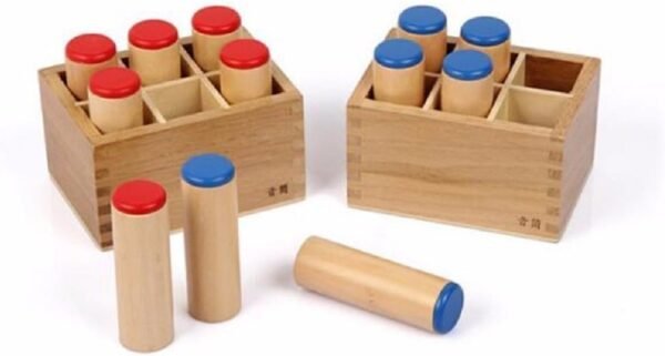 YHZAN New Montessori Sensorial Auditory Material Sound Bottles - Sound Cylinders Sound Boxes Kids Educational Toys