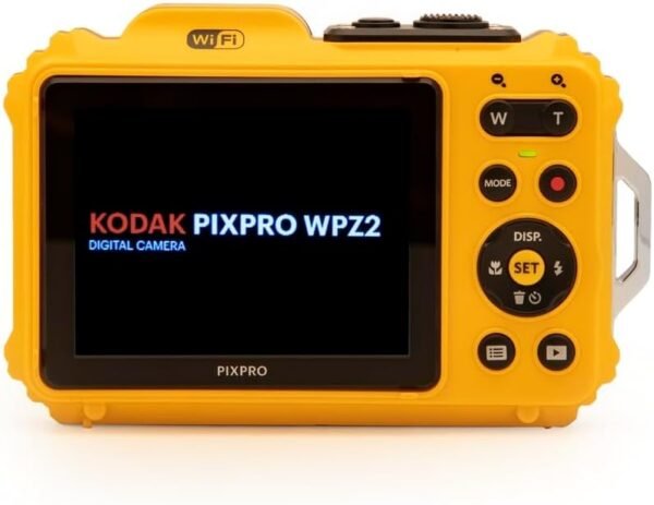 KODAK PIXPRO WPZ2 Rugged Waterproof Shockproof Dustproof WiFi Digital Camera 16MP 4X Optical Zoom 1080P Full HD Video Vlogging Camera 2.7" LCD (Yellow)