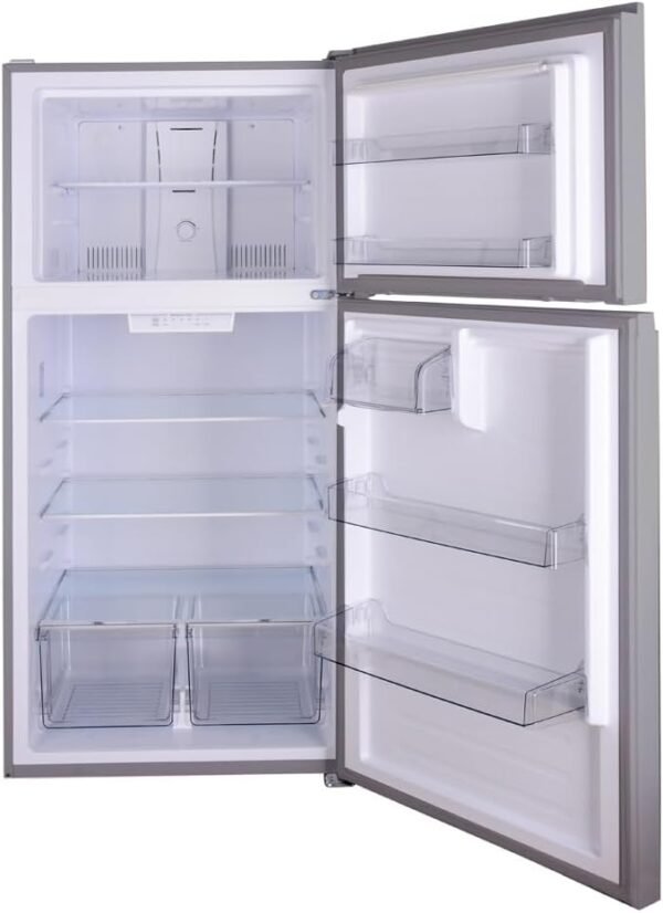 Kenmore 33 in. 20.5 cu. ft. Capacity Refrigerator/Freezer with Full-Width Adjustable Glass Shelving, Humidity Control Crispers, ENERGY STAR Certified, Fingerprint Resistant Stainless Steel