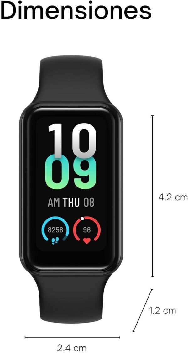 Amazfit Band 7 Fitness and Activity Trackers and Smartwatches, Heart Rate, SpO2, Sleep Analysis, Amazon Alexa Built-In, 18-Day Battery, Black
