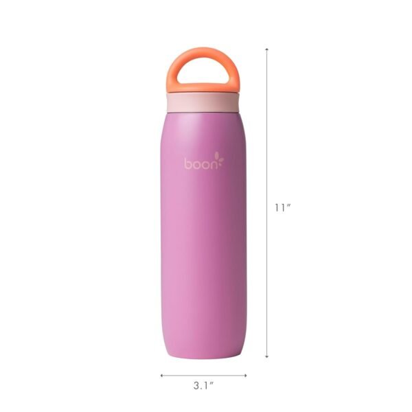 Boon Frosh Portable Breast Milk Chiller - Stainless Steel Cooler and Storage Container - Purple - Keeps Milk Cold for up to 17 Hours