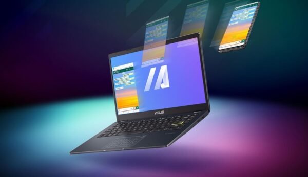 ASUS 14" FHD Ultral Light Laptop for Business. Intel Quad-Core N4500, 4GB RAM, 320GB Storage, (64GB eMMC+256GB SD Card) Webcam, HDMI, Win 11 S, Quiet Blue