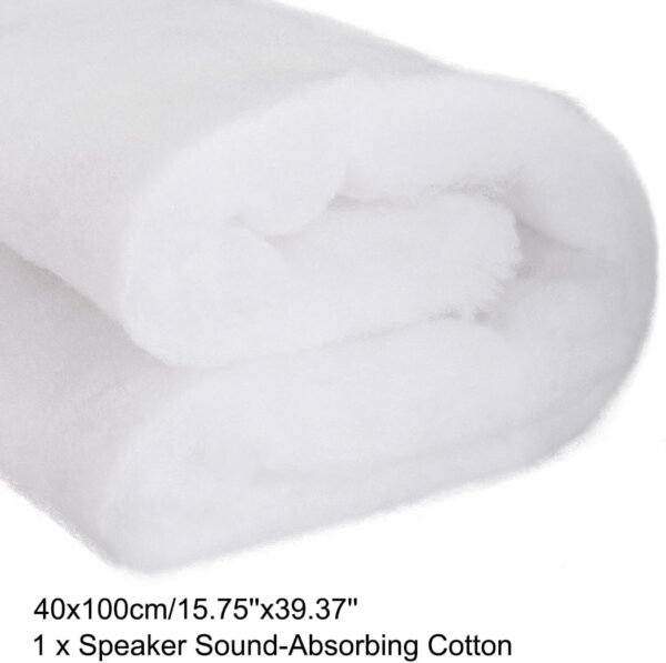 uxcell Speaker Sound-Absorbing Cotton Polyester Fiber Interior Insulation DIY HiFi Replacement 40x100cm White