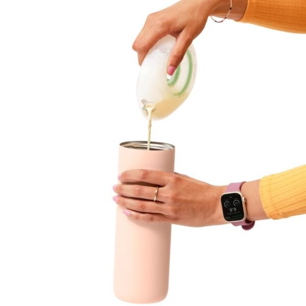 Willow - Portable Breastmilk Cooler - Keeps Breast Milk Cold for 24 Hours - Stainless Steel - Insulated - Reuseable - Breastfeeding Essentials - Storage Container w/Gel Ice Pack - Pink - 16oz