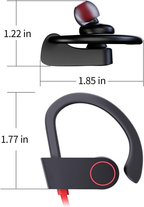 Boean Bluetooth Headphones Wireless Earbuds Bluetooth 5.3 Running Headphones IPX7 Waterproof Earphones with 16 Hrs Playtime Stereo Sound Isolation Headsets for Workout Gym