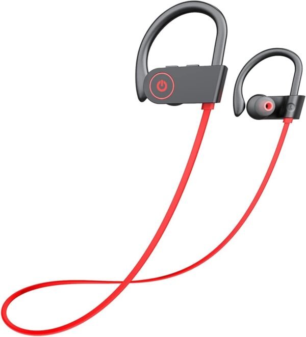 Otium Bluetooth Headphones, Wireless Earbuds IPX7 Waterproof Sports Earphones with Mic HD Stereo Sweatproof in-Ear Earbuds Gym Running Workout 15 Hour Battery Sound Isolation Headsets