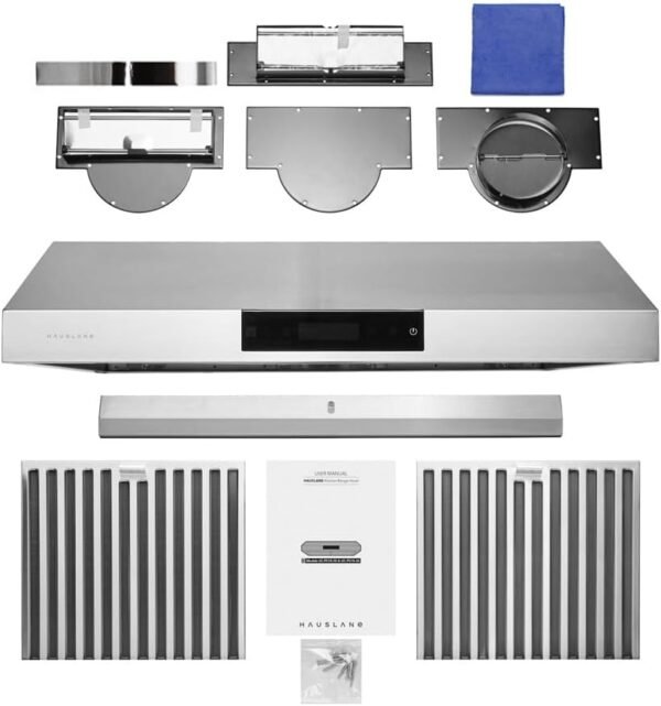 Hauslane 30 Inch - Under Cabinet Range Hood, Stainless Steel Hood, Vent Hood 30 Inches, Stove Vent Hood for Kitchen, Kitchen Vent Hoods 30 Inch with LED - Chef Series PS18