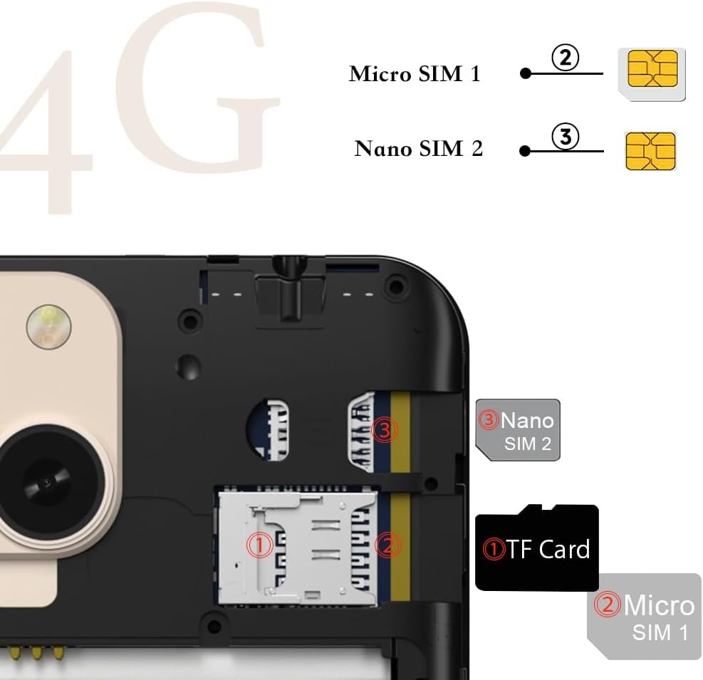 X3 2025 New Cheap 4G LTE GSM Unlocked Android Phones 6.0” Cell Phone 3000mAh Android Phone 8MP Smartphone 16GB Dual SIM for T-Mobile Only USA Market Face Unlocked (Gold)