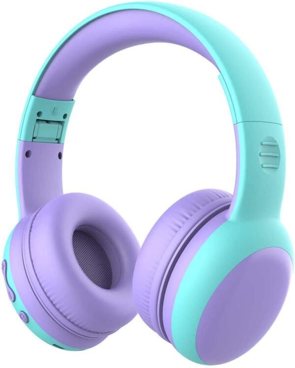 gorsun Kids Bluetooth Headphones, Portable Wireless Headset for Kids, Bluetooth 5.3, Over-Ear Toddler Headphones with Microphone, 85dB Volume Limited, 40 Hours Playtime (Purple)