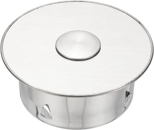 PATIKIL Chimney Hole Cap, 90mm(3.5") Tightness Adjustable Round Stainless Steel Flue Hole Cover Stove Pipe Cap Pipe Cover with Removable Hole Cap for Kitchen Balcony Sewer,Silver Tone
