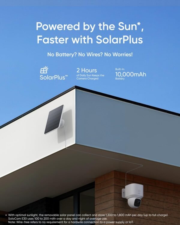 eufy Security SoloCam E30, 4-Cam Kit, Security Cameras Wireless Outdoor, Solar Camera Outdoor Wireless, 360° Pan, AI Tracking, 2K Clarity, No Monthly Fee