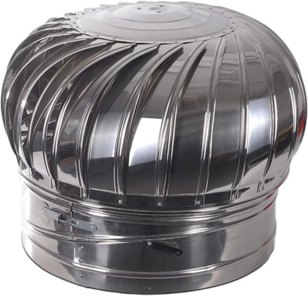 Chimney Spinner Cowl Fireplace Chimney Caps 304 Stainless Steel Waterproof Windproof Improves Indoor air Easy to Install Roof Turbine Ventilator Rotating Cap Ventilation (200mm/7.8in)