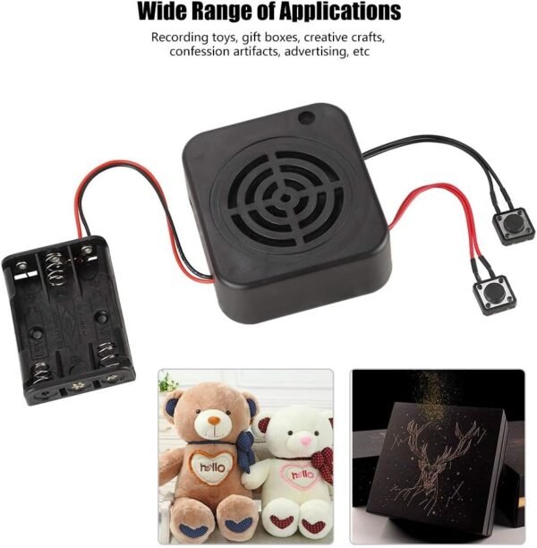 DIY Recording Box, 3W 2 Minutes/4 Minutes Voice Recordable Sound Box for Recording Toys,Gift Boxes, Creative Crafts, Confession Artifacts, Advertising, Clear Sound Voice Recorder(4min)