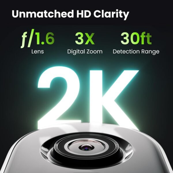Battery Security Camera 2K, Wireless Outdoor/Indoor, Easy Magnetic Mount, Color Night Vision, 2-Way Audio, Spotlight, Weather-Resistant, AI Detection, Cloud & SD Card Storage