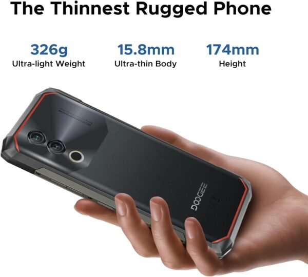 DOOGEE Blade10 Power Rugged Smartphone, 24GB+256GB/2TB Storage,10300mAh Battery, 6.6'' HD+ 90Hz Rugged Phone, 50MP Camera, Android 14 Waterproof Unlocked Cell Phone,NFC/Wi-Fi 6E/IP69K/Dual Unlocked