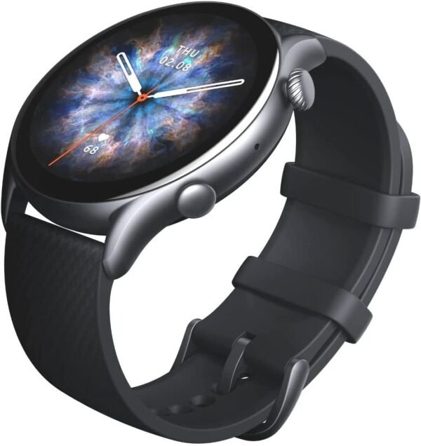 Amazfit GTR 3 Pro Smart Watch for Men 46mm, 14-Day Battery Life, GPS, Alexa Built-In, Bluetooth Calls, Fitness Tracker with 150+ Sports Modes, Sleep Heart Rate Tracking, for Android iPhone, Black