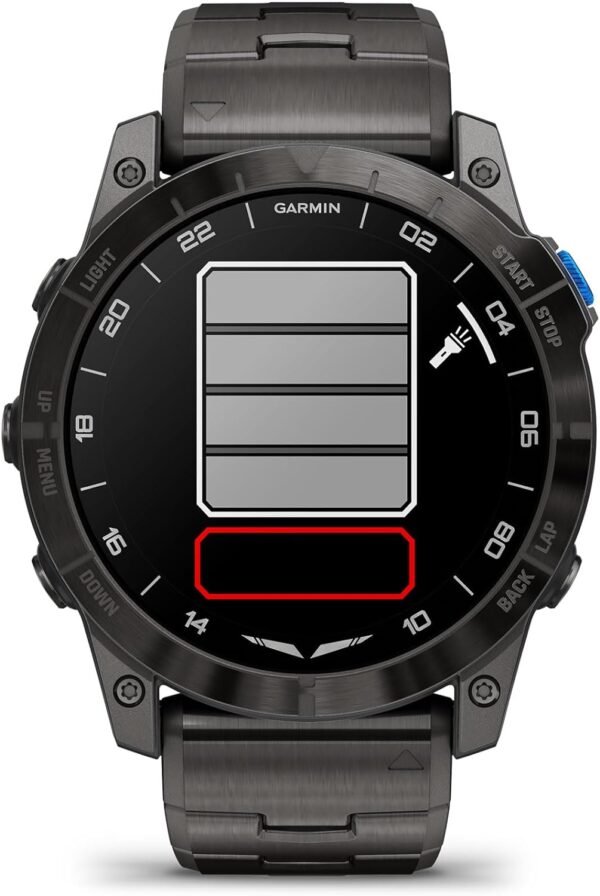 Garmin D2™ Mach 1 Pro, Aviator Smartwatch with GPS Moving Map, Aviation Weather, Health and Wellness Features, AMOLED Display, and Built-in Flashlight