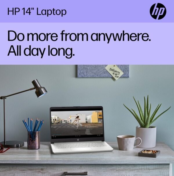 HP 14" Ultra-Light Laptop for Student & Home (Narrow-Bezel Display, Intel Pentium N5030, 16GB RAM, 512GB SSD, 1-Year Office 365) 11-Hr Long Battery Life, Webcam, Wi-Fi, IST Card, Win 11 Home, Silver