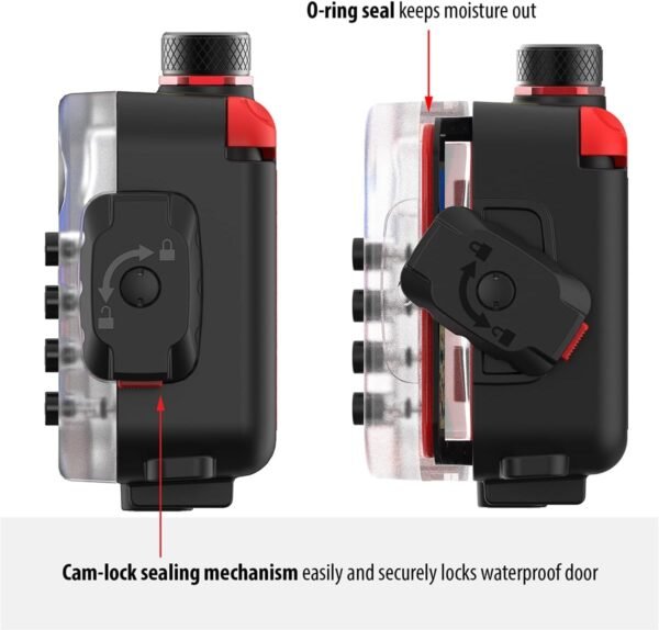 SeaLife SportDiver Ultra Underwater Smartphone Scuba Housing – Dive to 130', Waterproof Photography, Easy Camera Controls, with Leak Alarms, Fits Most Phones