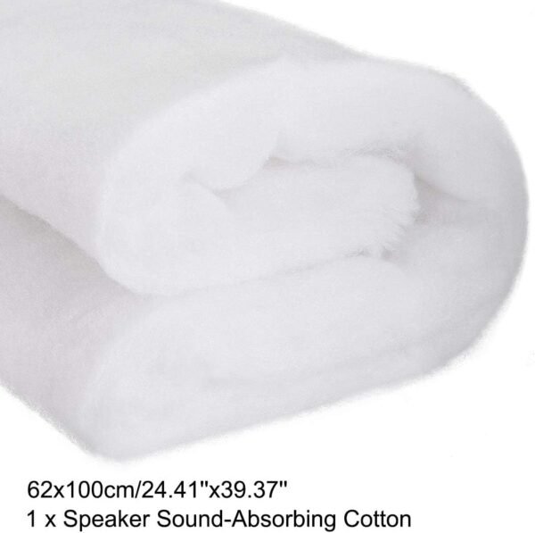 uxcell Speaker Sound-Absorbing Cotton Polyester Fiber Interior Insulation DIY HiFi Replacement 62x100cm White
