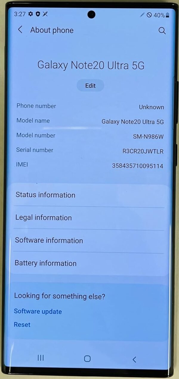 Samsung Galaxy Note 20 Ultra 128GB Unlocked Android Smartphone - Mystic Black (Renewed)