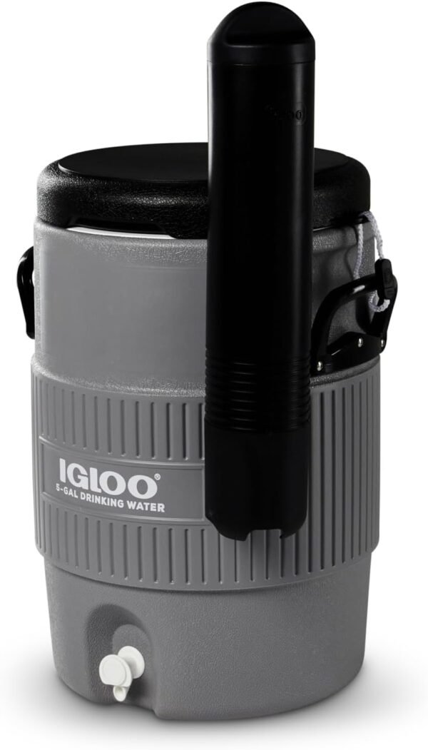 Igloo 5 Gallon Portable Sports Cooler Water Beverage Dispenser with Flat Seat Lid
