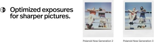 Polaroid Now 3rd Generation I-Type Instant Camera + Film Bundle - Now Black Camera + 16 Color Photos (6560)