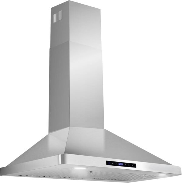 COSMO COS-63175S 30 in. Vista Collection 380 CFM Ducted Wall Mount Range Hood, Touch Controls, LED Lights, Stainless Steel