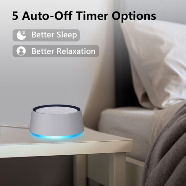 Brown Noise Sound Machine White Noise Machine with 30 Soothing Sounds for Sleep 12 Colors Night Light for Baby Adults Kids Sleep Machines 36 Volume Levels 5 Timers for Home Office Travel
