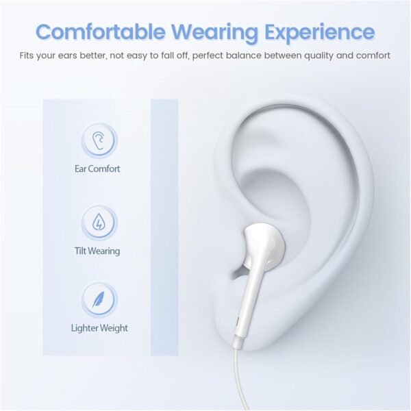 2 Pack for iPhone Headphones Wired Earbuds Earphones Built-in Microphone & Volume Control Nosie Reduction Headsets Compatible with iPhone 14/Pro/Max/Plus/13/12/11/XR/XS/X/8/7/SE, Support All iOS Syste
