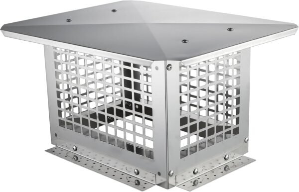 VEVOR Chimney Cap 9 x 13 inch Practical Accessories & Easy Installation, Fits Mesh Covers Outside Clay Flue Shingles, Silver