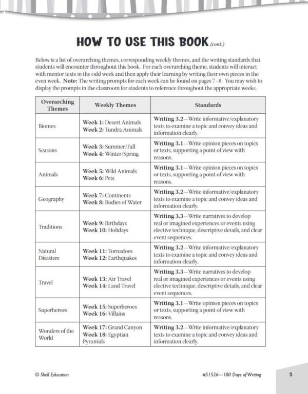180 Days of Writing for Third Grade - An Easy-to-Use Third Grade Writing Workbook to Practice and Improve Writing Skills (180 Days of Practice)