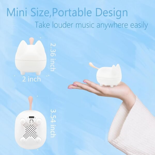 gingo Portable Bluetooth Speaker, Mini Wireless Speakers with Clarity Stereo, TWS Pairing,Built-in Mic, Super Bass,40h Playtime,BT5.3, Cute Pet Mini Speaker (Green)