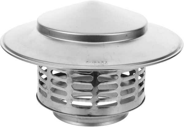 MAGICLULU Smoke Exhaust Rain Cap Roof Vent Cap 7 Inch Round Chimney Cap Roof Vent Cover Chimney Rain Cap Chimney Caps for Outside Chimney Cover Flue Caps Wood Stove Stainless Steel Cowl
