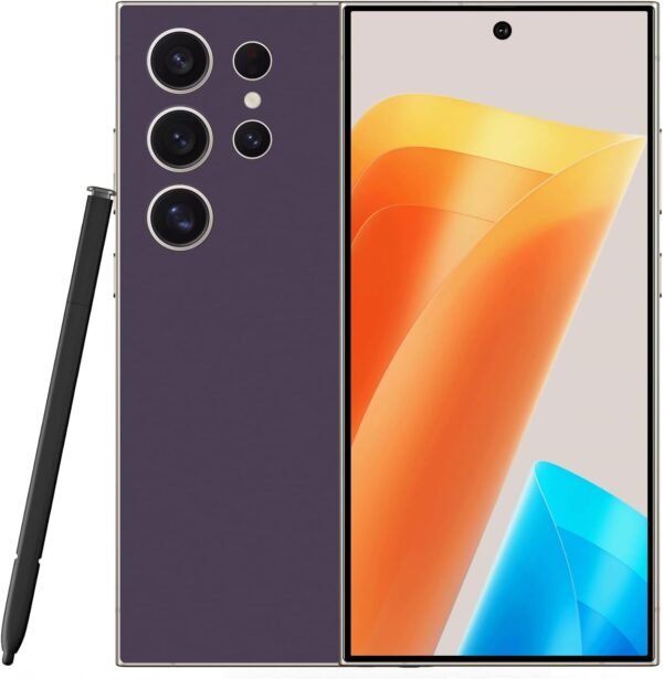 Unlocked Cell Phones E24 Ultra, 6800mAh Battery, 12GB+512GB Android 14 Smartphone Phone, 48MP+108MP Camera, 3040 * 1440 HD 6.7'' Screen /5G/ Dual SIM/GPS/WiFi