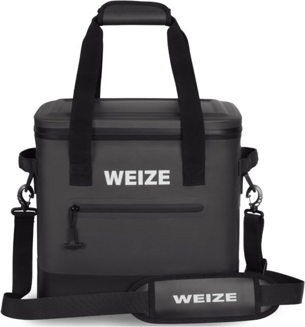 WEIZE 24 Can Soft Cooler,Insulated Lunch Bag,15L Floating Cooler Leak-Proof with Zipper,Portable Ice Chest Bag for Beach, Drink, Beverage, Travel, Camping, Picnic, Car, Trips