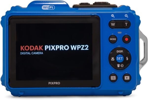 KODAK PIXPRO WPZ2 Rugged Waterproof Shockproof Dustproof WiFi Digital Camera 16MP 4X Optical Zoom 1080P Full HD Video Vlogging Camera 2.7" LCD (Blue)