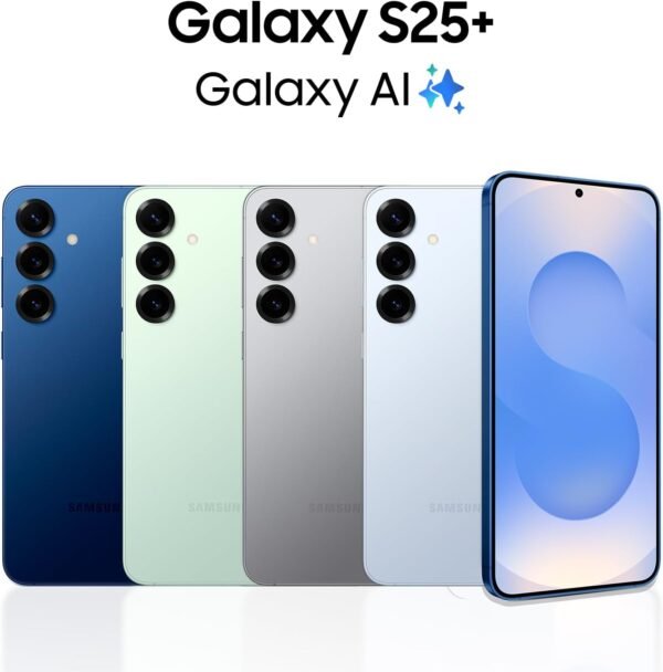 SAMSUNG Galaxy S25+ Cell Phone, 256GB AI Smartphone, Unlocked Android, AI Camera, Fast Processor, ProScaler Display, Long Battery Life, 2025, US 1 Yr Manufacturer Warranty, Silver Shadow