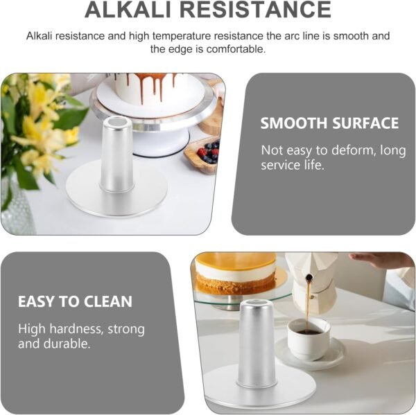 2pcs Cake Chimney Mold Oven Pans Fluted Bakeware Bakery Dessert Baking Pans for Oven Baking Accessories Nonstick Bakeware Metal Cake Mold Aluminum Alloy Household Chiffon